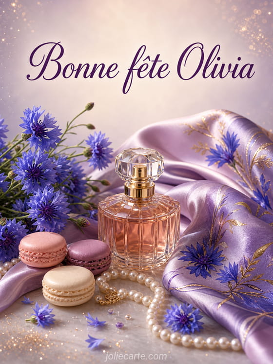 Carte bonne fête Olivia
