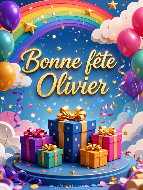 Carte bonne fĂȘte Olivier