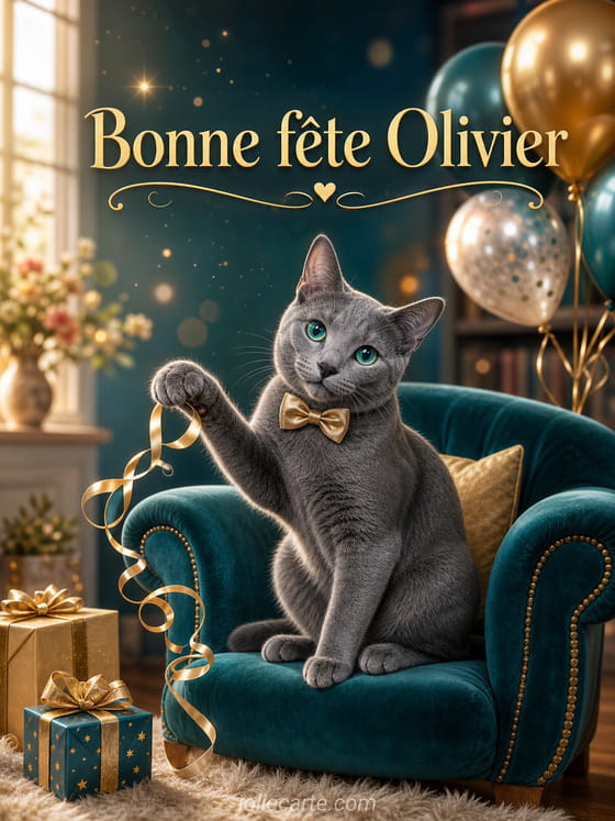 Carte bonne fĂȘte Olivier