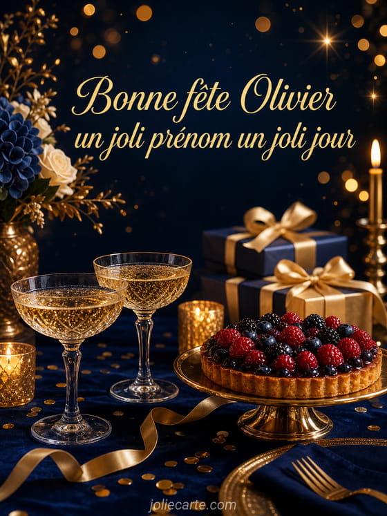 Carte bonne fĂȘte Olivier