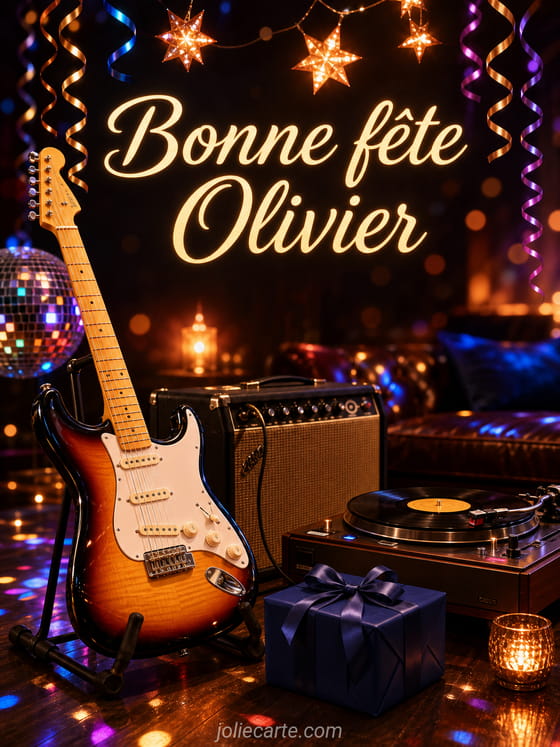 Carte bonne fĂȘte Olivier