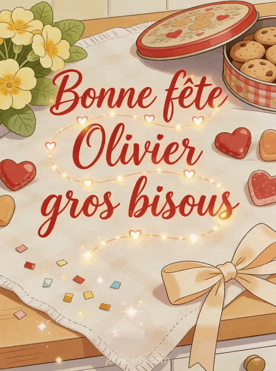 Bonne fête Olivier - Bonne fete olivier gros bisous