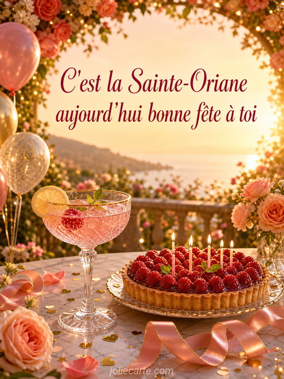 Carte bonne fête Oriane