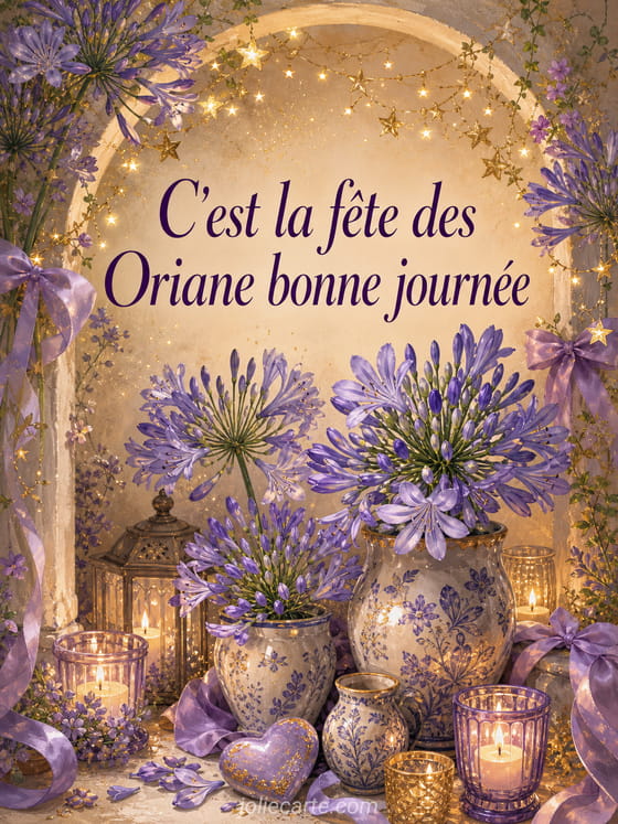 Carte bonne fête Oriane