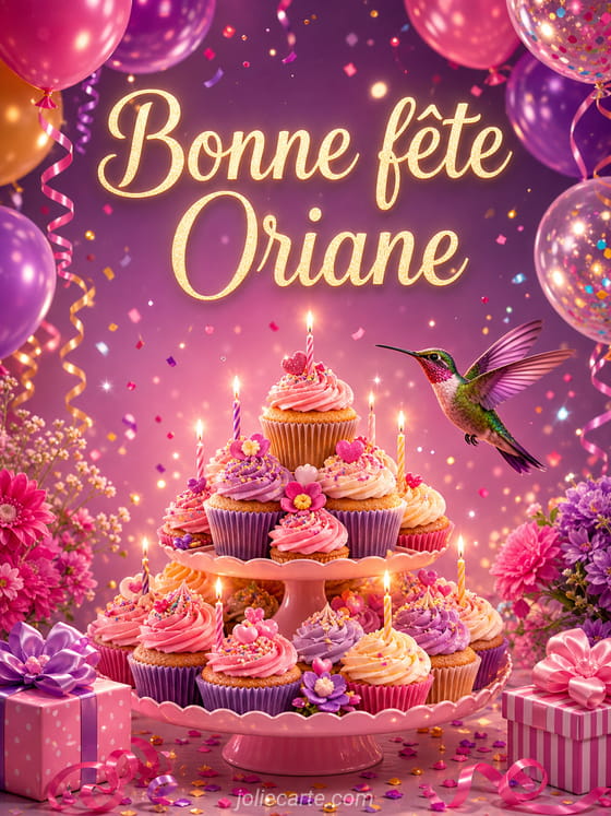 Carte bonne fête Oriane
