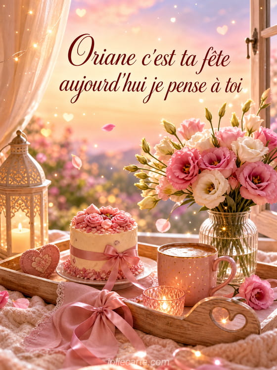 Carte bonne fête Oriane