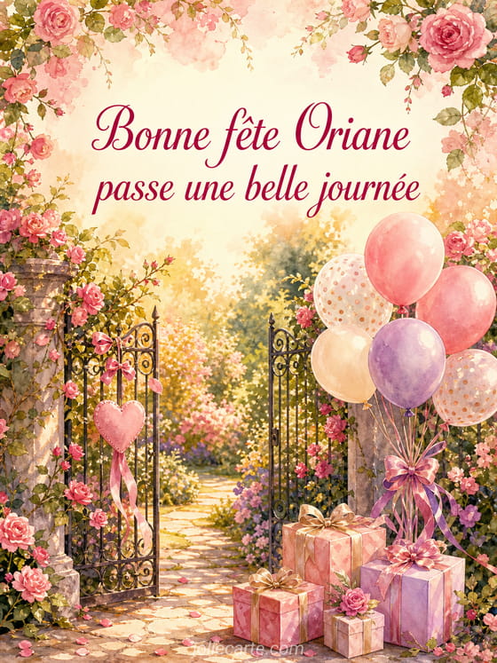 Carte bonne fête Oriane