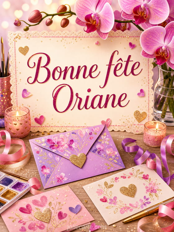Carte bonne fête Oriane