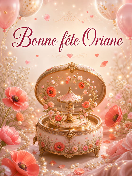 Carte bonne fête Oriane