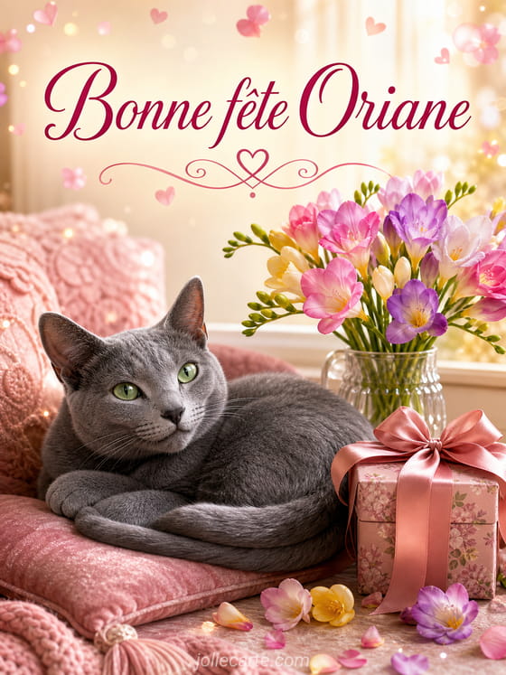 Carte bonne fête Oriane