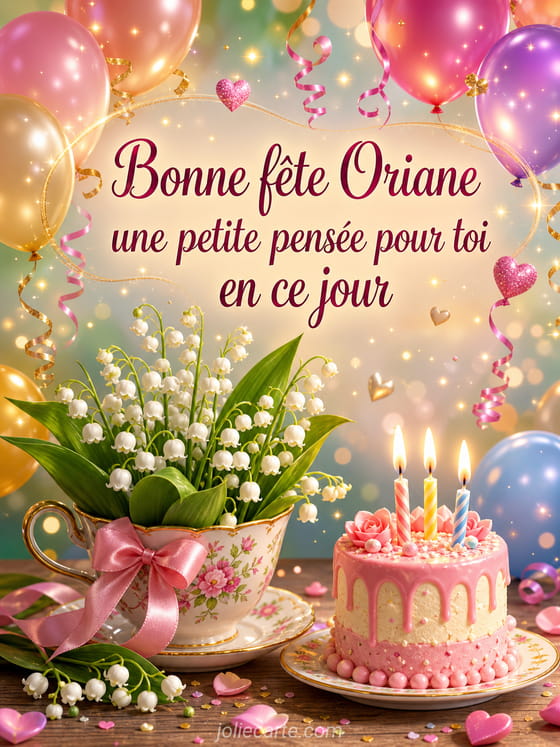 Carte bonne fête Oriane