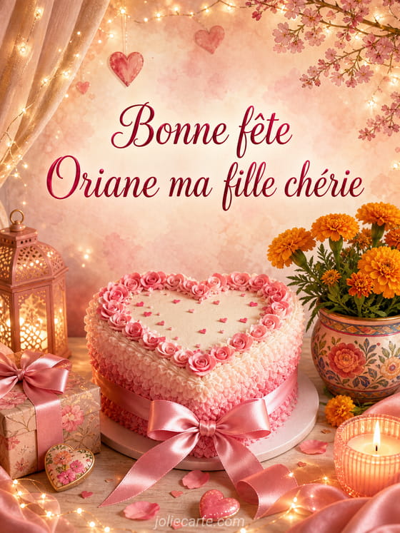 Carte bonne fête Oriane