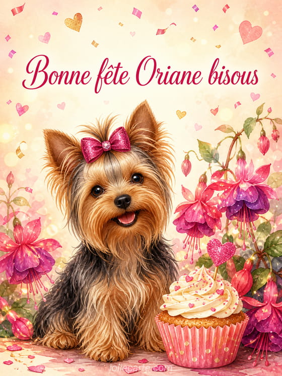 Carte bonne fête Oriane