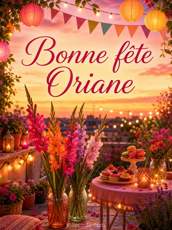 Carte bonne fête Oriane