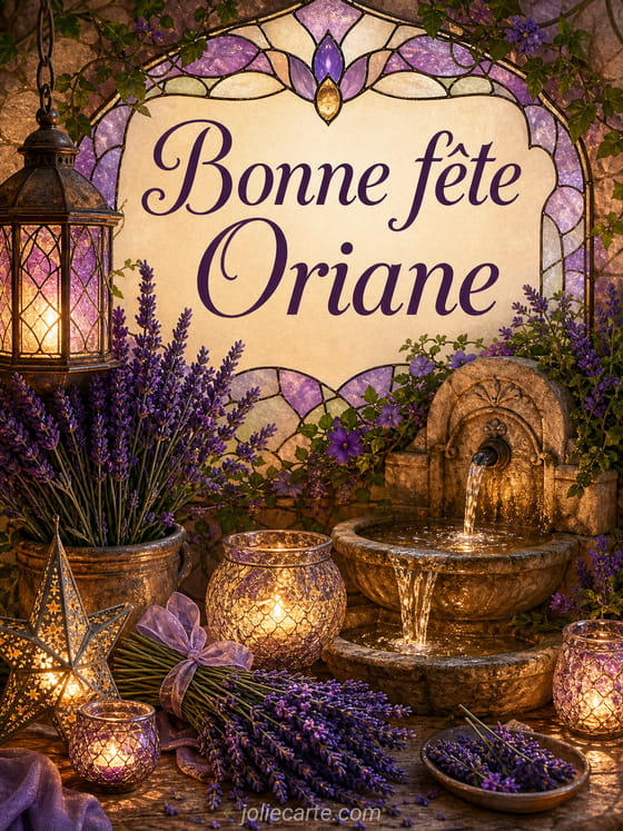 Carte bonne fête Oriane