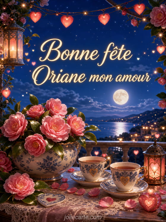 Carte bonne fête Oriane