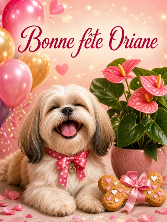 Carte bonne fête Oriane