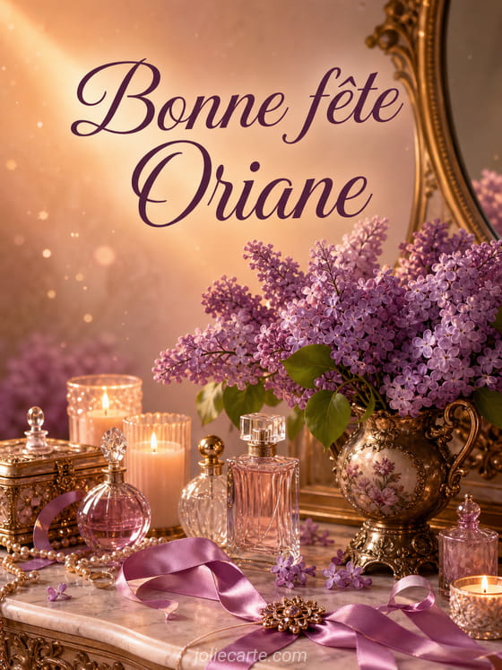 Carte bonne fête Oriane