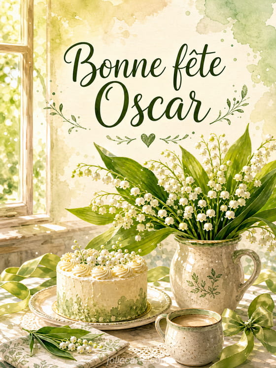 Carte bonne fête Oscar