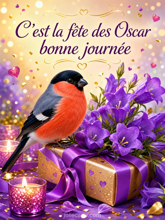 Carte bonne fête Oscar