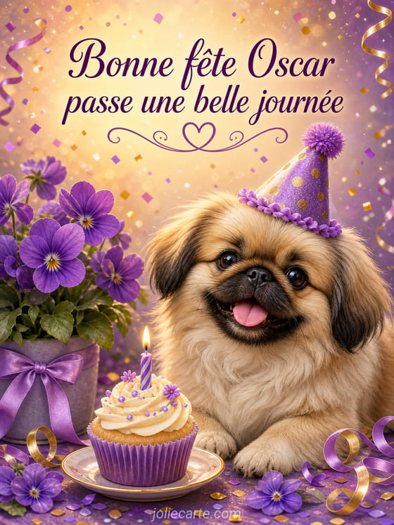Carte bonne fête Oscar