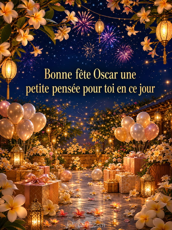 Carte bonne fête Oscar