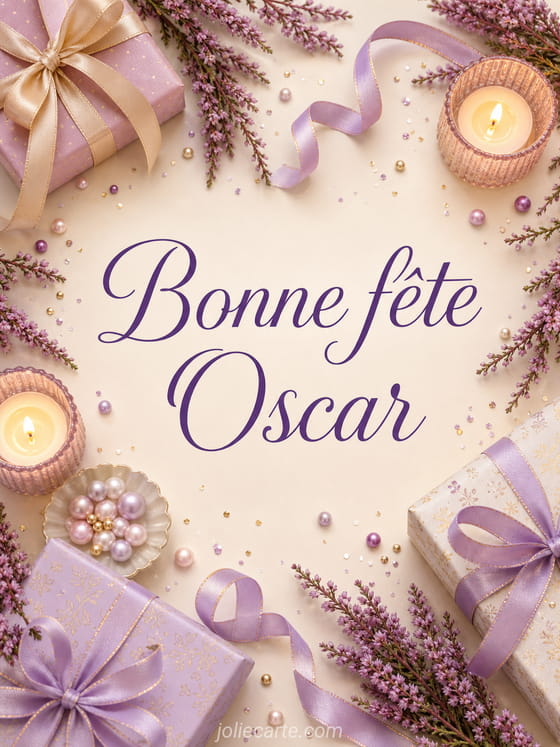 Carte bonne fête Oscar