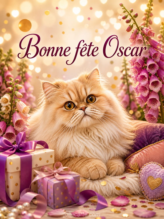 Carte bonne fête Oscar