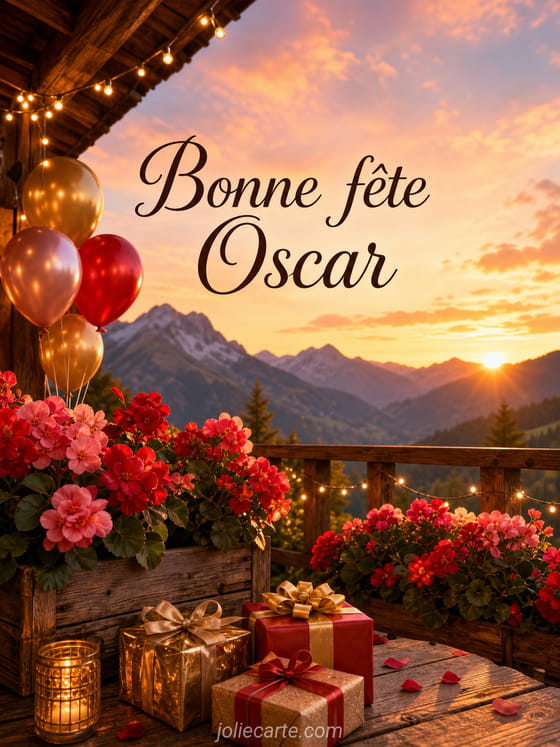 Carte bonne fête Oscar