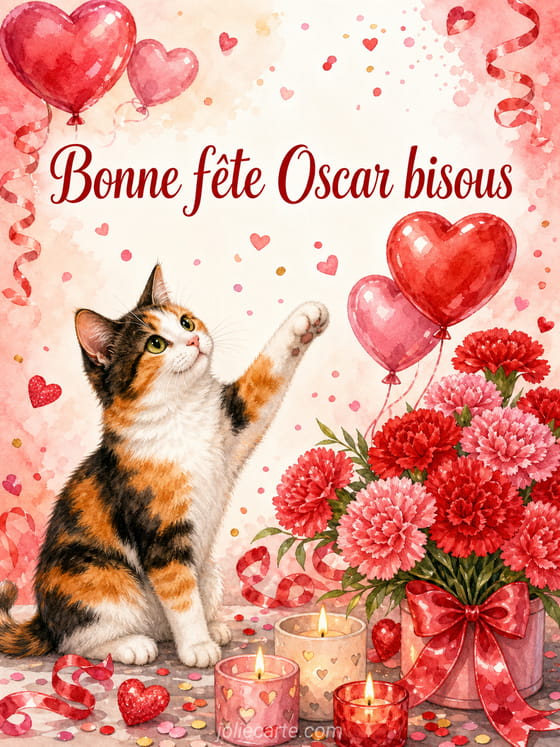 Carte bonne fête Oscar