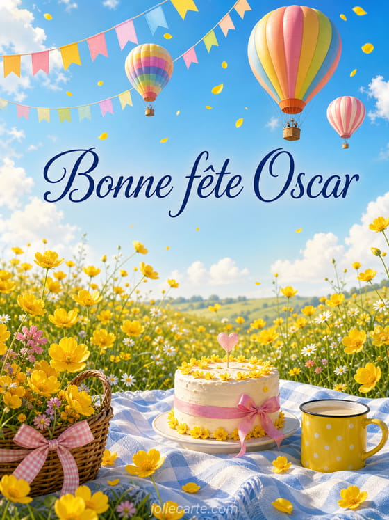 Carte bonne fête Oscar
