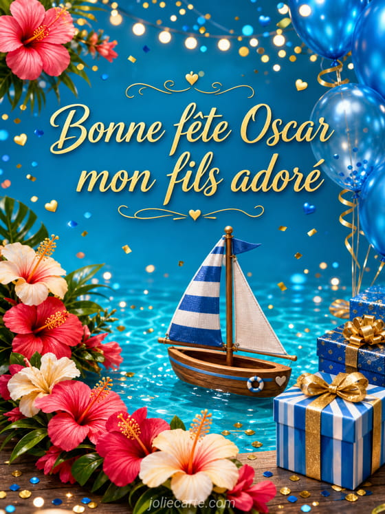 Carte bonne fête Oscar