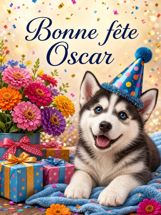 Carte bonne fête Oscar