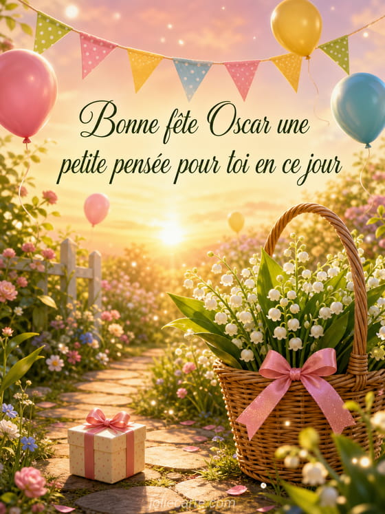Carte bonne fête Oscar