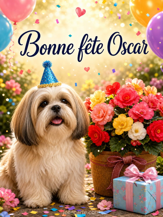 Carte bonne fête Oscar