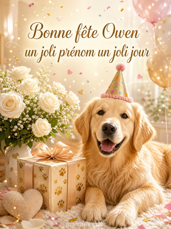 Carte bonne fĂȘte Owen