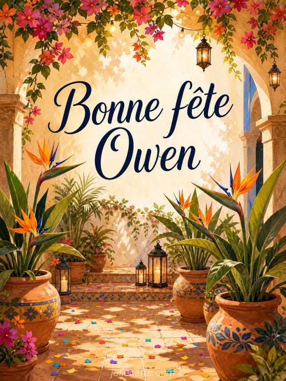 Carte bonne fĂȘte Owen