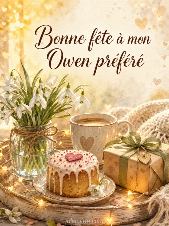 Carte bonne fĂȘte Owen
