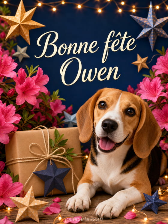 Carte bonne fĂȘte Owen