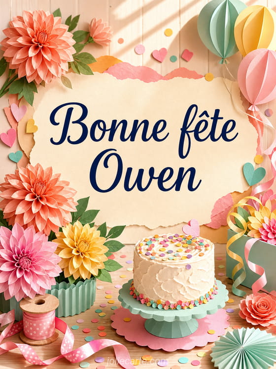 Carte bonne fĂȘte Owen