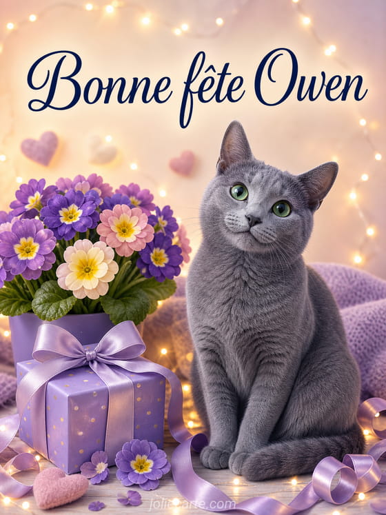 Carte bonne fĂȘte Owen