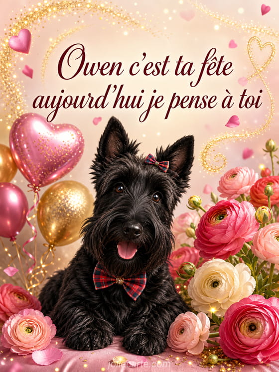 Carte bonne fĂȘte Owen