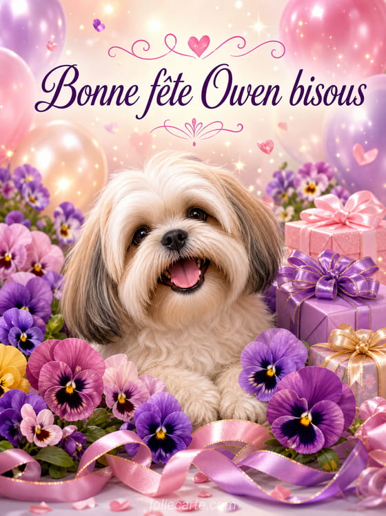 Carte bonne fĂȘte Owen
