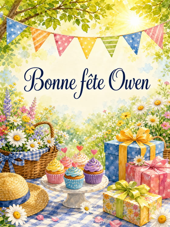 Carte bonne fĂȘte Owen