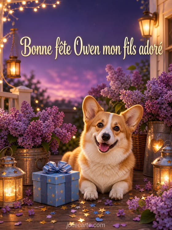 Carte bonne fĂȘte Owen