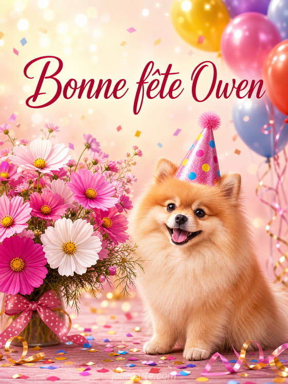 Carte bonne fĂȘte Owen