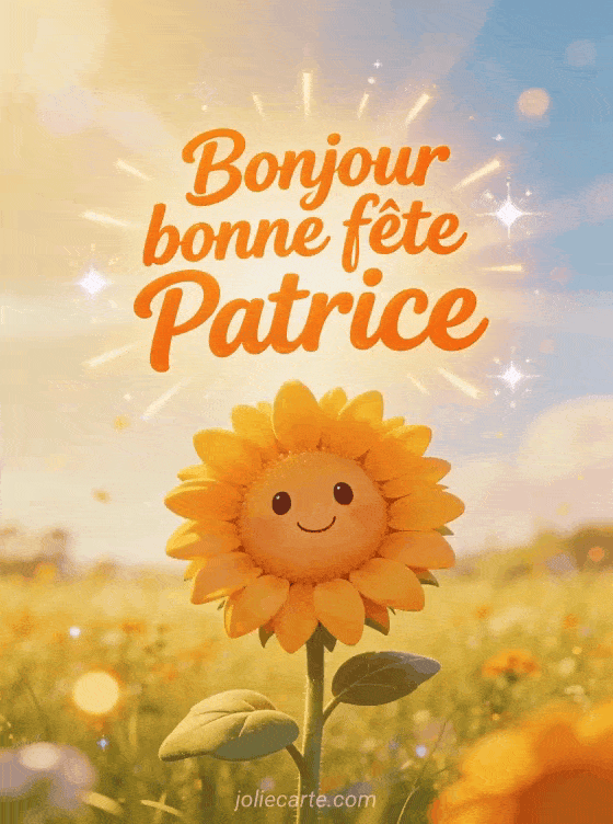 Bonne fête Patrice - Patrice image de bonne fete gratuite