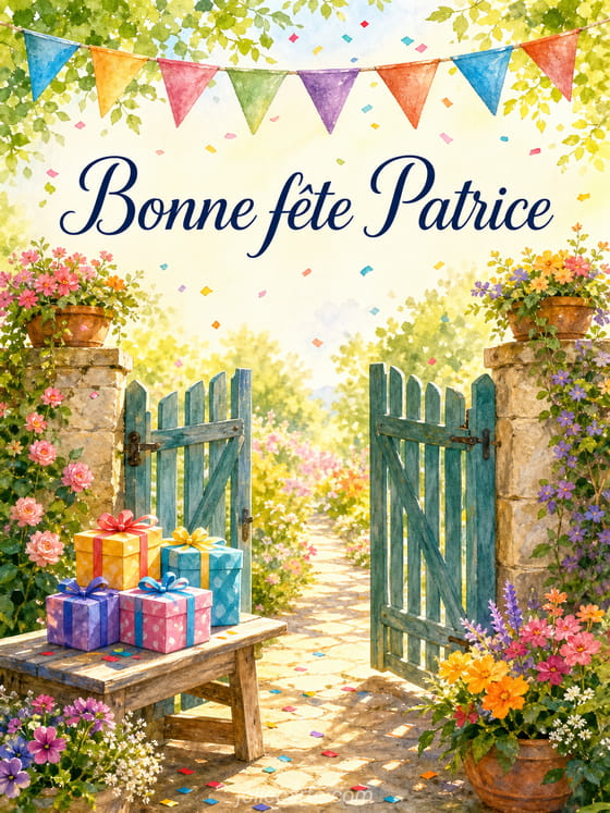 Carte bonne fête Patrice