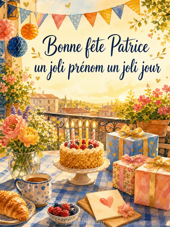 Carte bonne fête Patrice