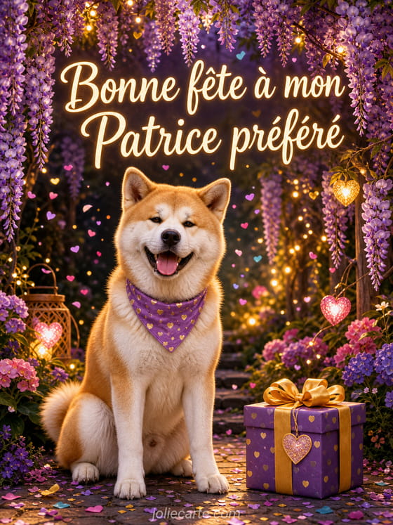 Carte bonne fête Patrice